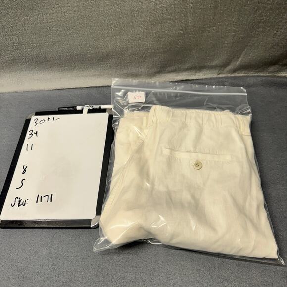 Tommy Bahama Linen Pants Mens Small (30x34 ACTUAL) Stretch White Coastal RELAX - Picture 8 of 8